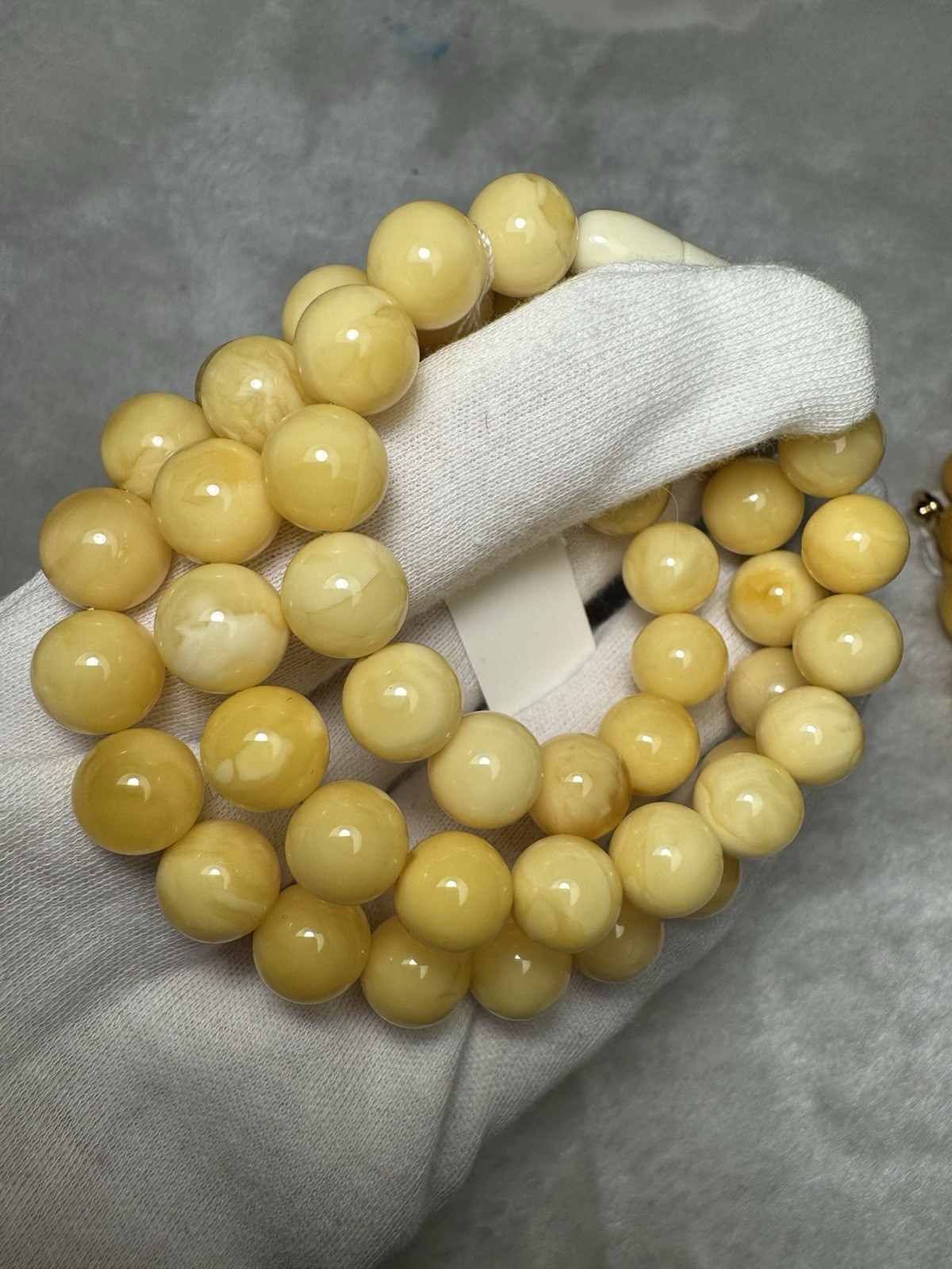 Genuine Baltic Amber Necklace-Polished Round Bead 10.1-10.9mm 53cm 32.16g