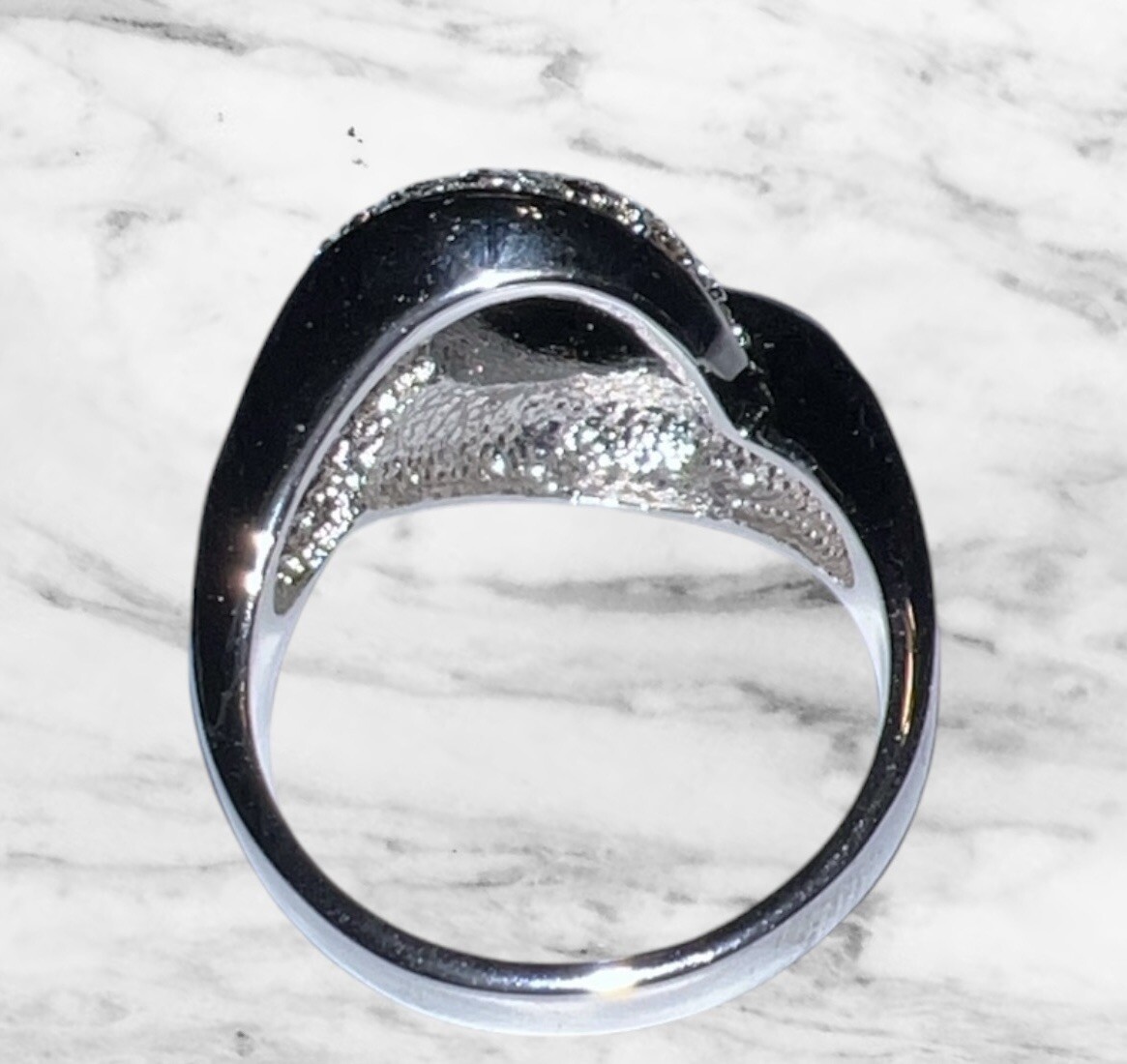 Park Lane “BLACK TIE” Ring Hostess Only Swarovski Crystals Size 10 In Box