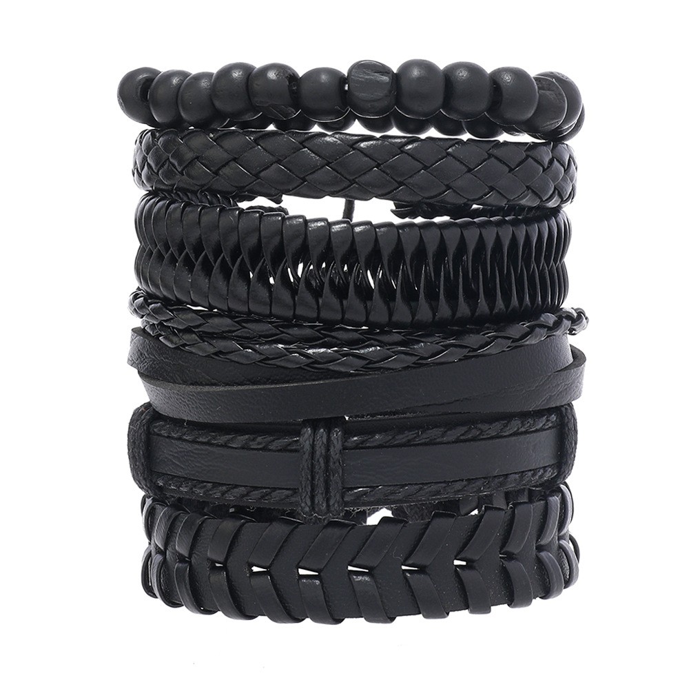 12/30 Wholesale Lot Hot Unisex Handmade Braided PU Leather Bracelet Wristband US