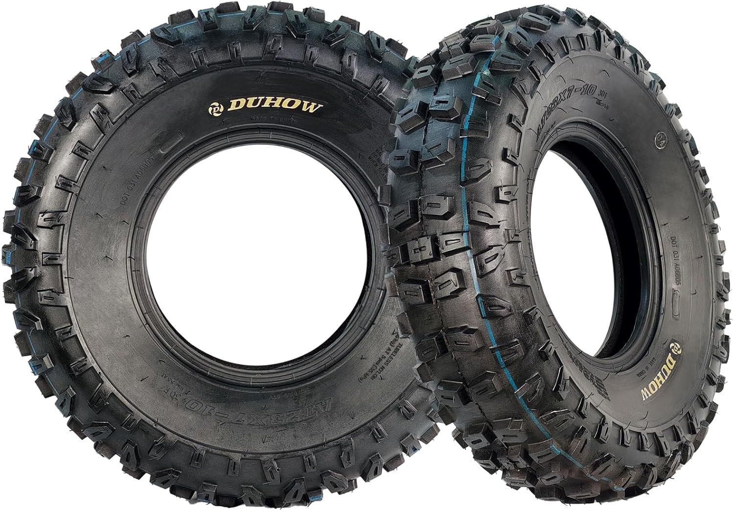 2 Packs 6PR Tubeless ATV Tires, All-Terrain Off-Road Replacement Tires, 23X7-10