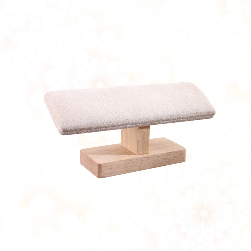 Bamboo T Shaped Jewelry Display Stand Home Use 1Pcs 7.9*2.4*3.3in