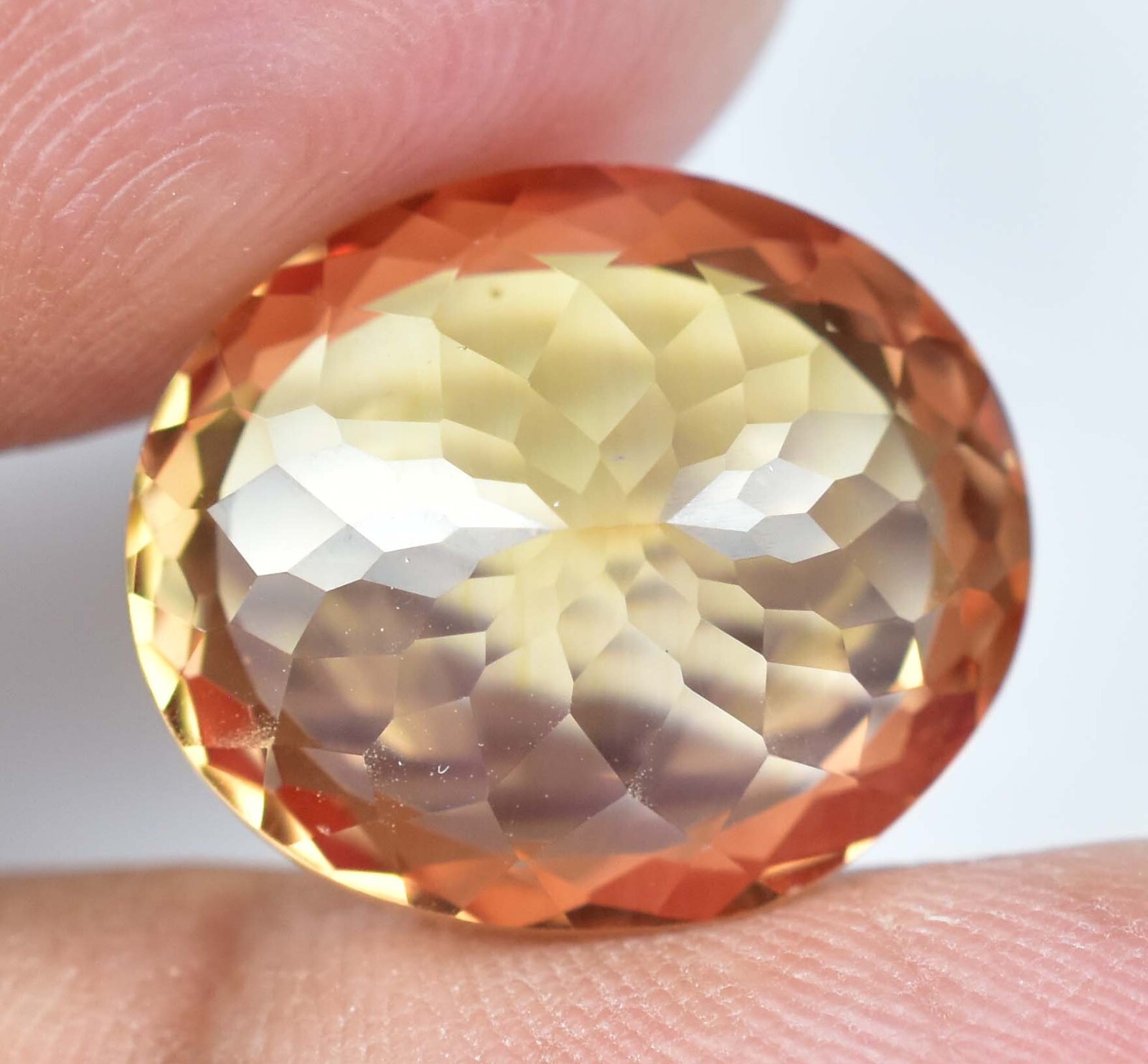14.15 Ct Natural Ceylon Padparadscha Sapphire Stunning Certified Oval Gemstone