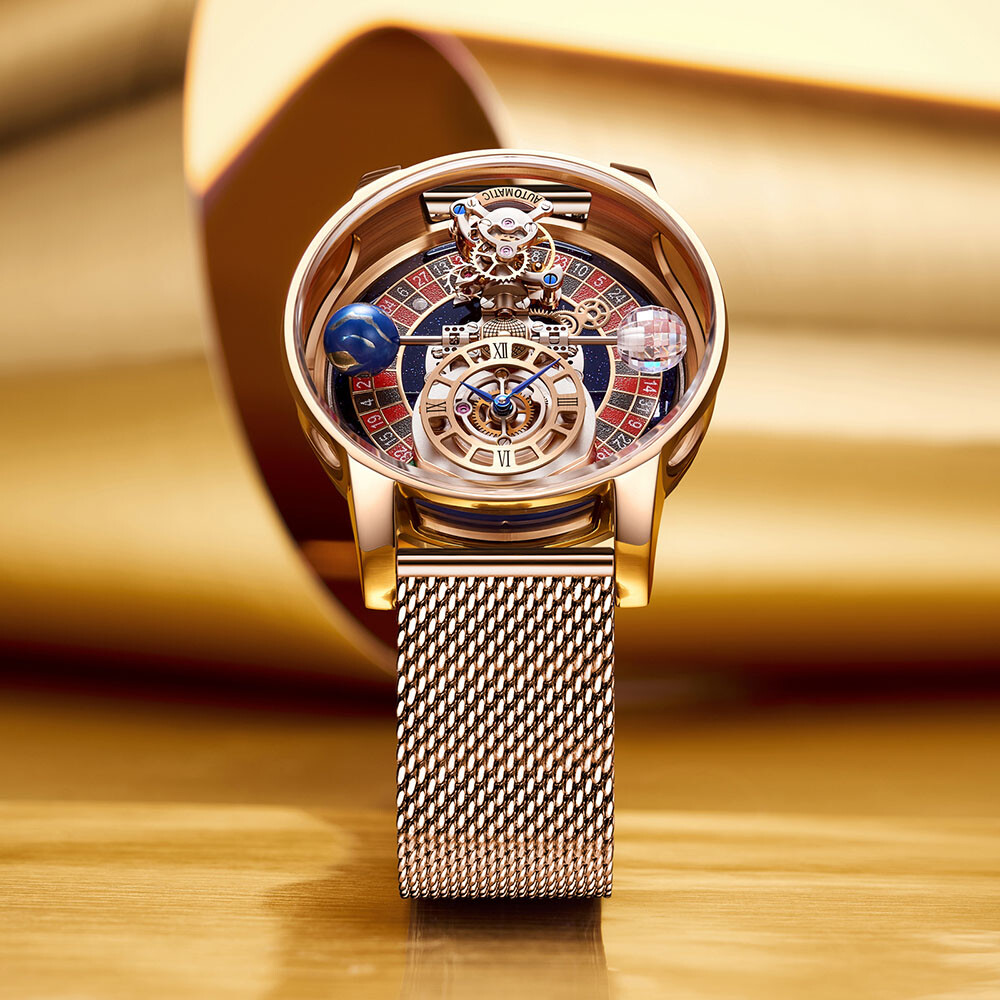 2023 PINDU Design Luxury Men’s Quartz Watch 3Bar Astronomia Casino Roulette