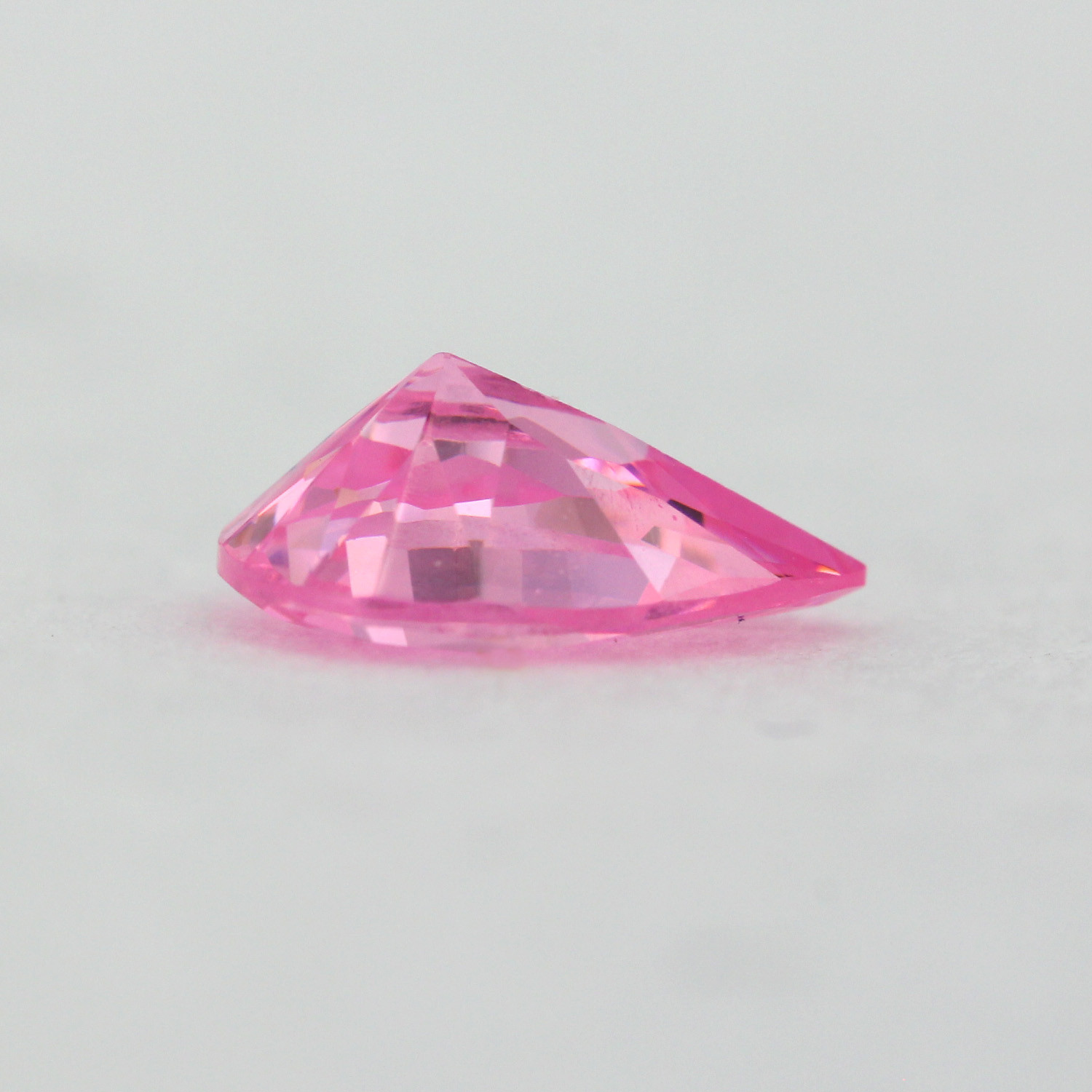 Loose Pear Shape Pink Sapphire CZ Stone Single Cubic Zirconia October Birthstone