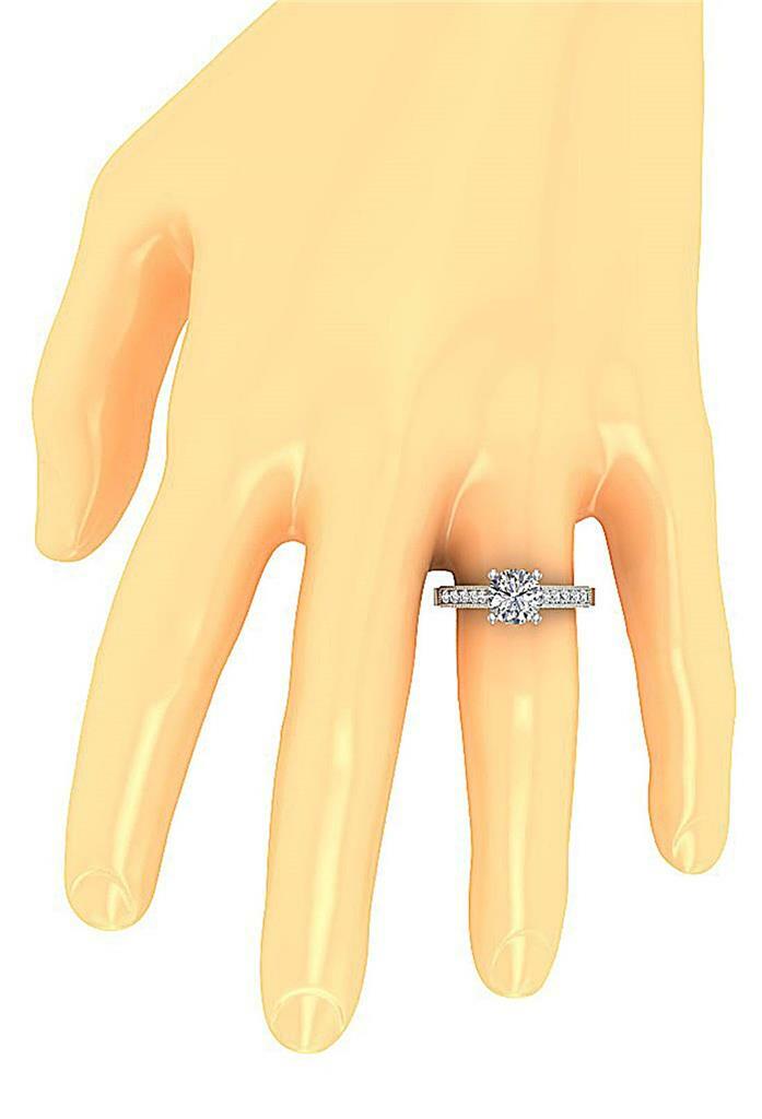 Solitaire Anniversary Ring I1 G 1.40 Ct Round Diamond 14K Yellow Gold 6.40 mm
