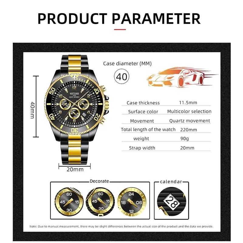 Men’s Sports Quartz Wristwatch – Luminous Business Timepiece