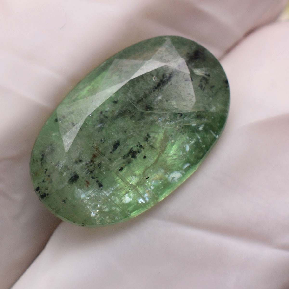 6.40 Cts Natural Green Kyanite 14mmx9mm Oval Cut Untreated Dazzling Gemstone