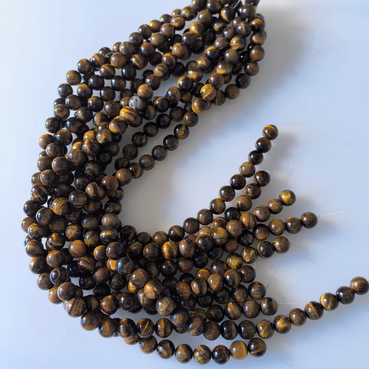 10 Strand Natural Tiger Eye Stone Round Spacer Loose Beads 10mm DIY Jewelry SWC0