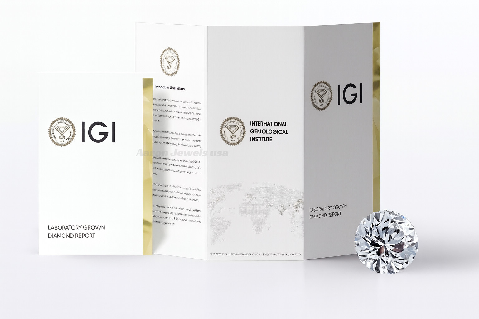 2.1ct Round Lab-Grown Diamond Stud Earrings IGI 14K White Gold F VS1 Screw Back