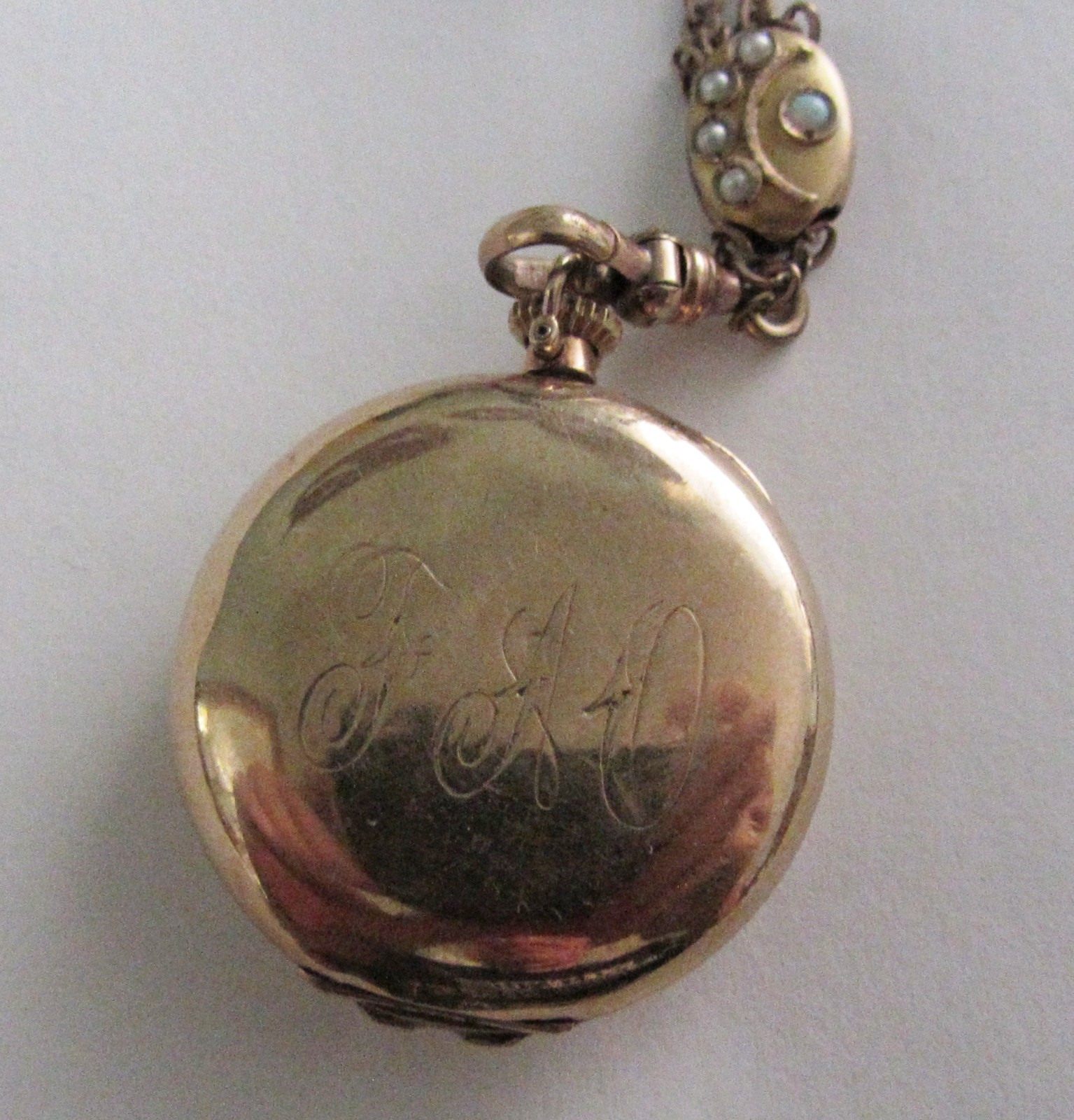 Antique Elgin Ladies Pocket or Pendant Watch Excellent with Chain