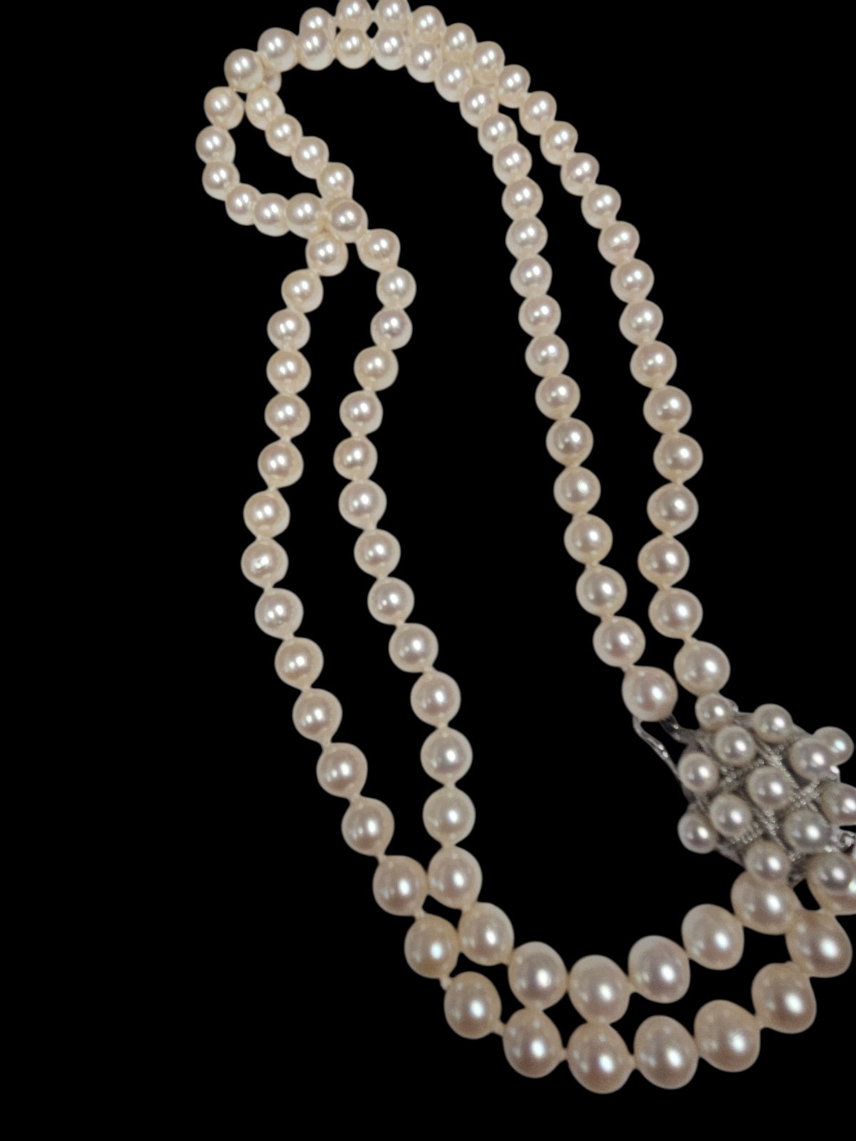 Vintage Convertible 2-in-1 Akoya Cultured Pearl Strand Necklace Choker or Opera