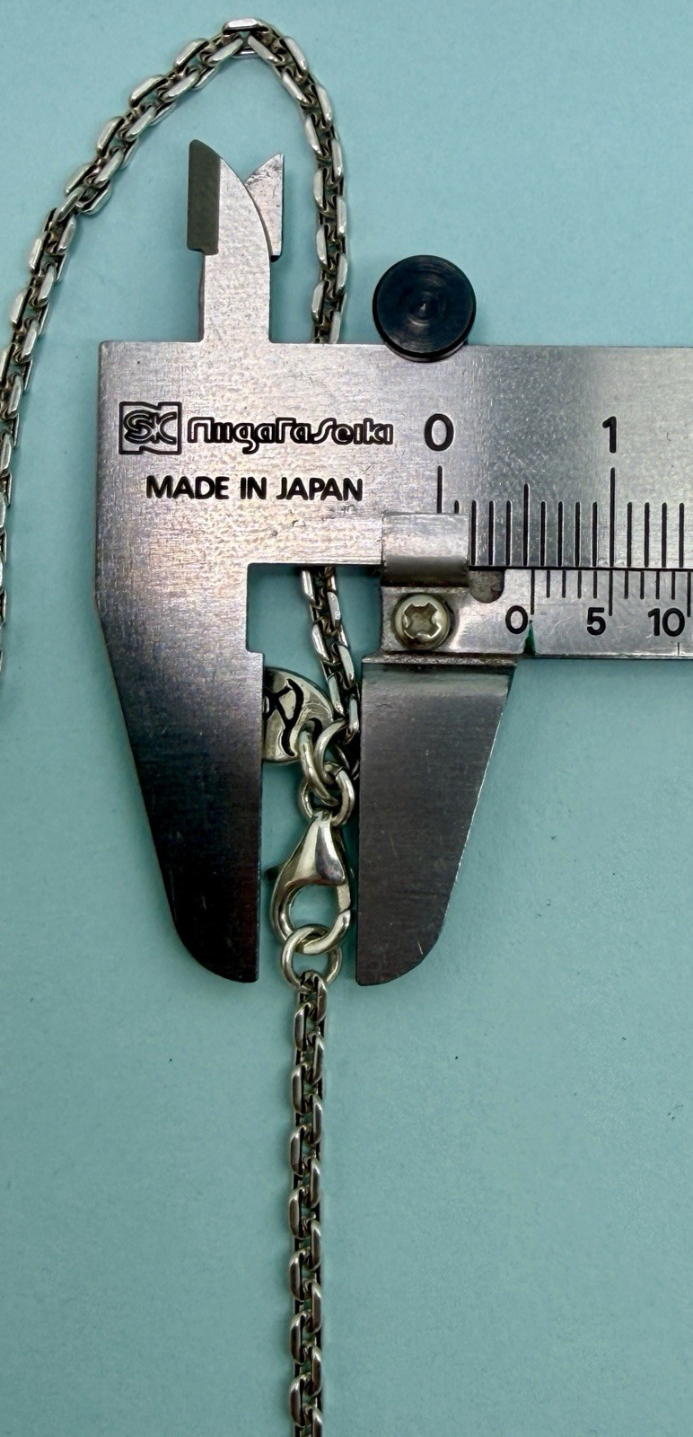 2.7mm 18” Oxidized Angled Cable Chain 925 Sterling Silver Chain Necklace 7.36g