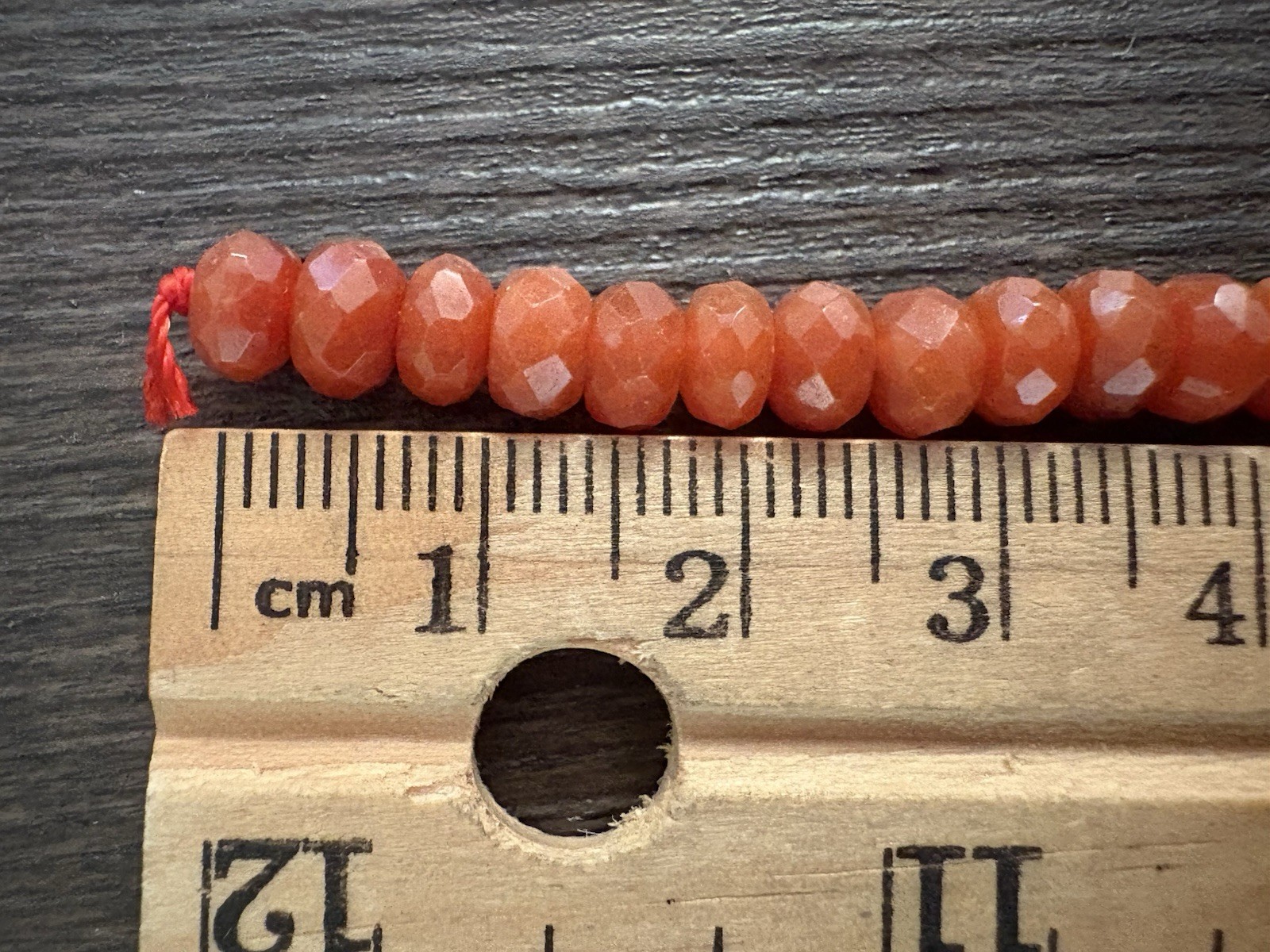 LOT Of Mixed Carnelian Red Aventurine Faceted Roundelle Stones Beads Read Info