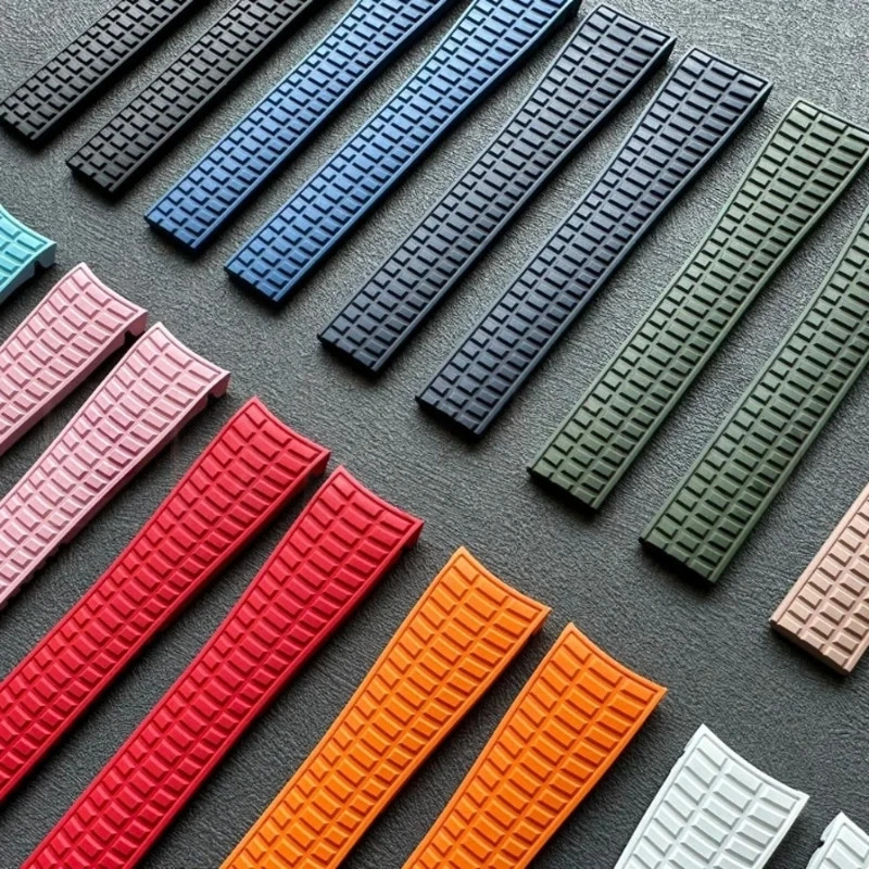 21mm FKM Rubber Watch Strap Replacement For Patek Philippe Aquanaut Luce 7968