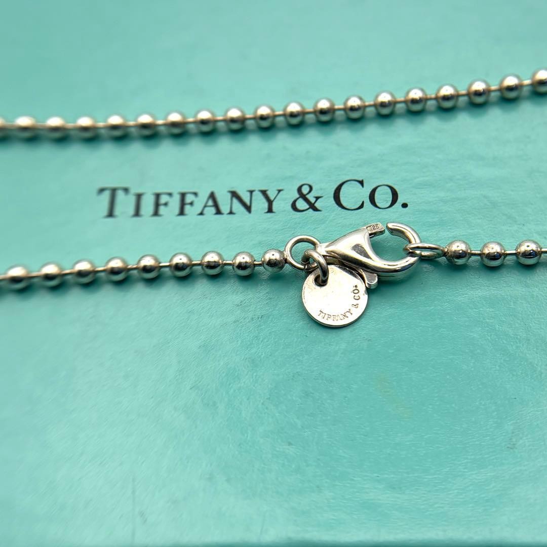 Tiffany Co Vintage Ball Chain Necklace Silver 925 40cm 16 inch Excellent Japan