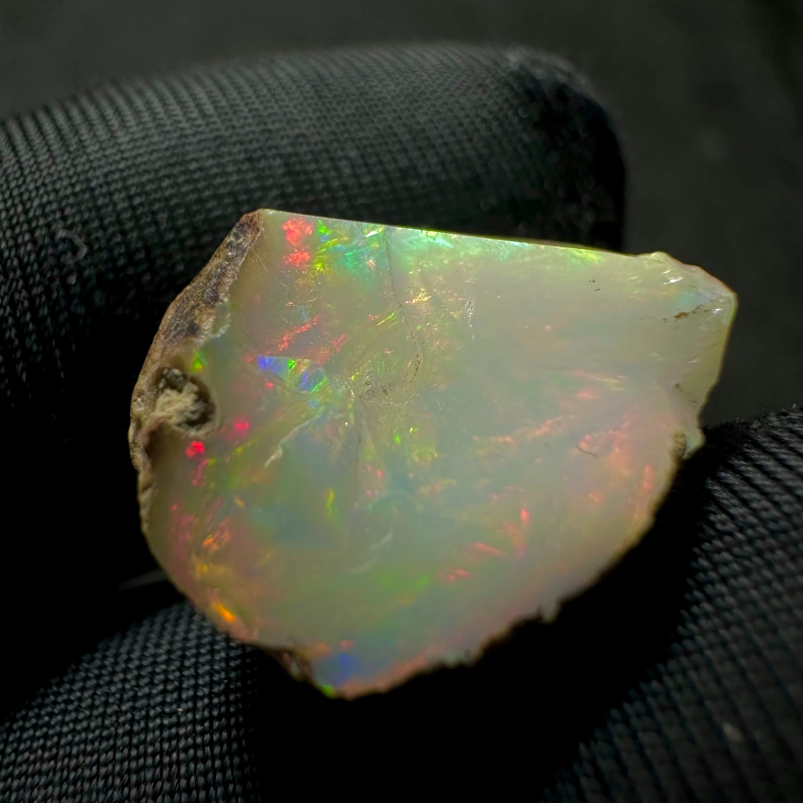 6.45 CTS Natural Ethiopian Opal Rough, Multi Fire Opal Gemstone, Welo Opal Raw.