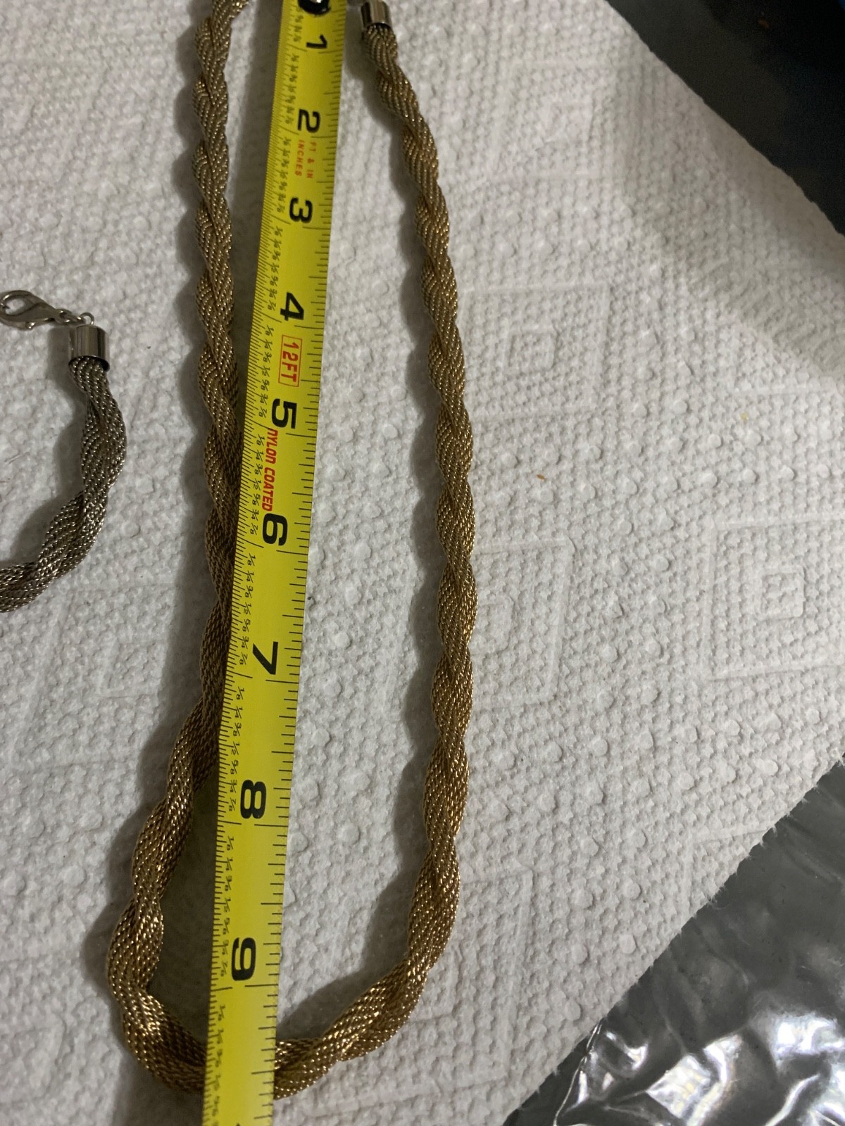 Vintage Signed Sarah Coventry Goldtone TwistedRope Mesh Necklace and off silver