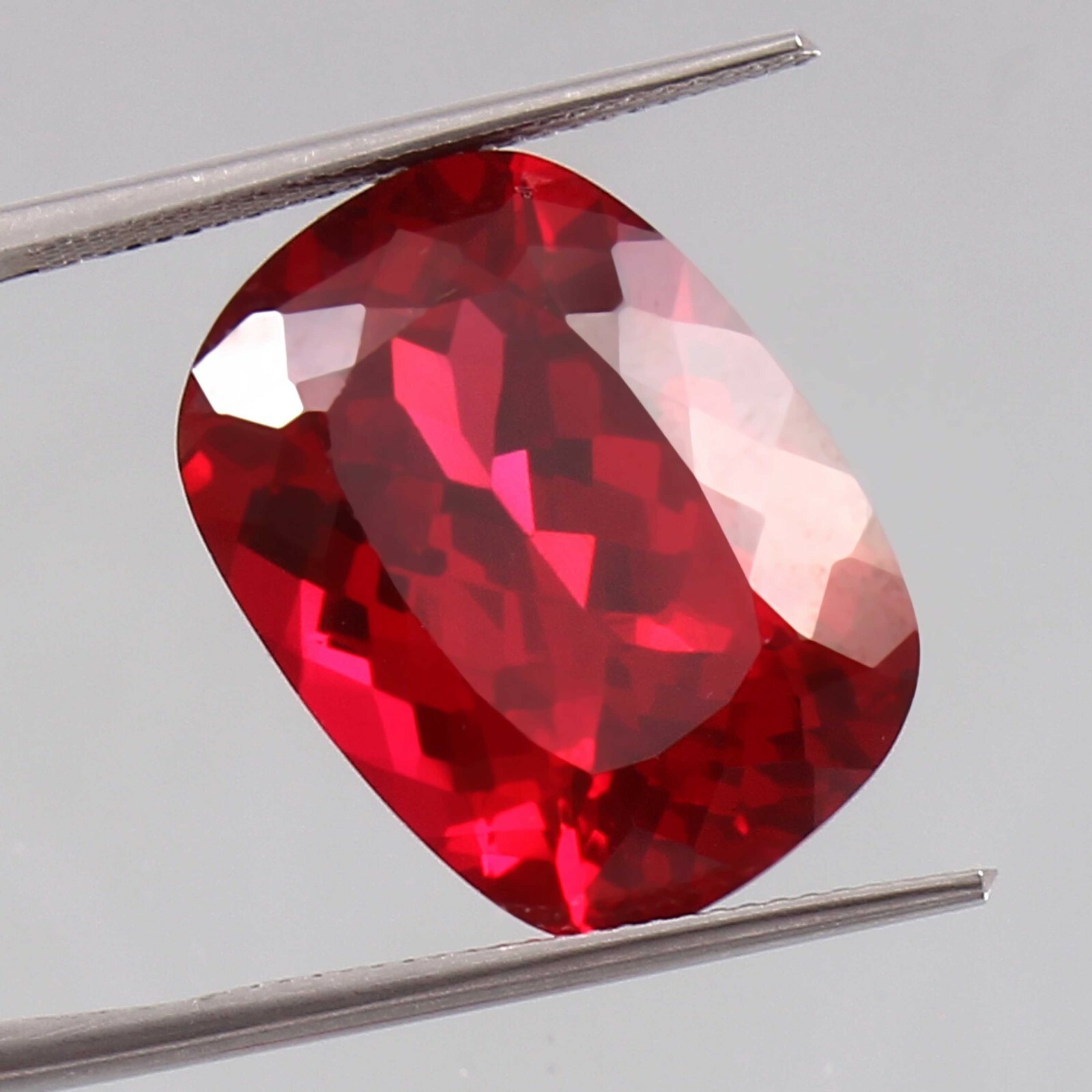Natural Mozambique Blood Red Ruby Cushion Loose Cut Gemstone 20x15x10 MM