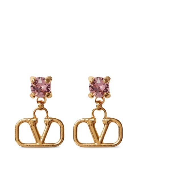 Valentino Vlogo Signature earrings in metal and Swarovski crystals authenthic