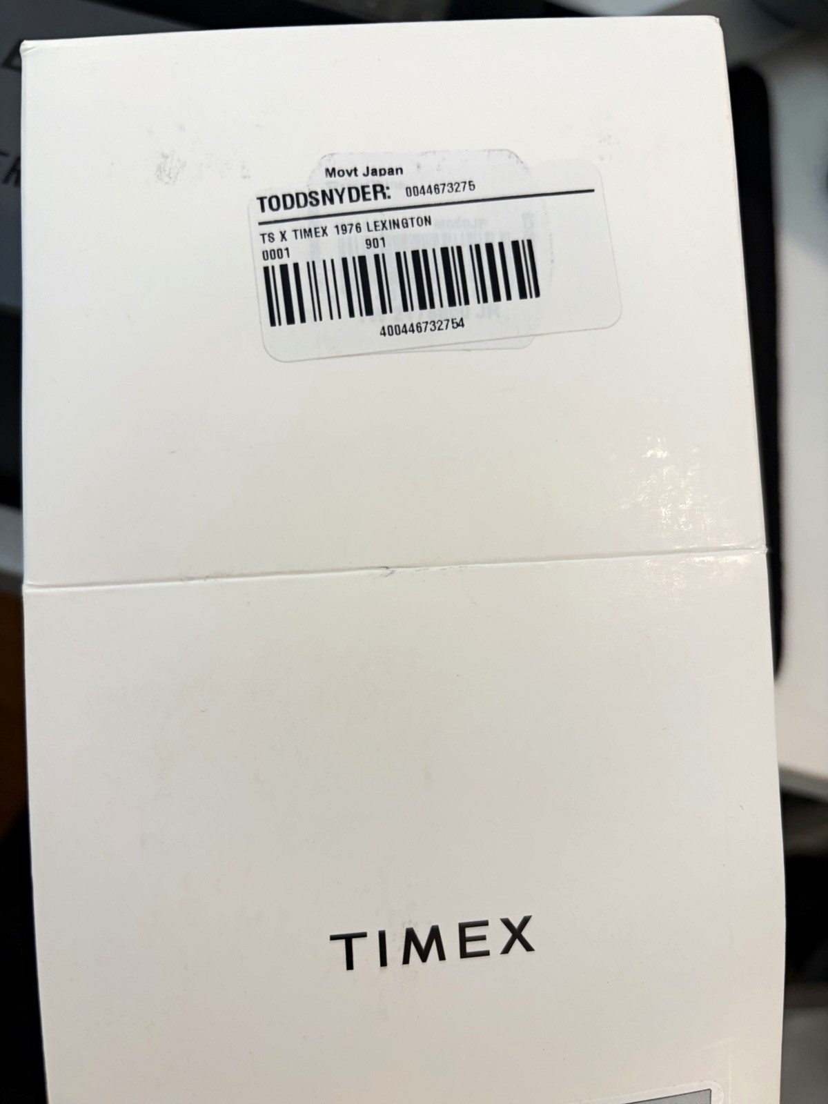 Timex x Todd Snyder 1976 Lexington Rectangle Quartz Cream Dial Black Leather