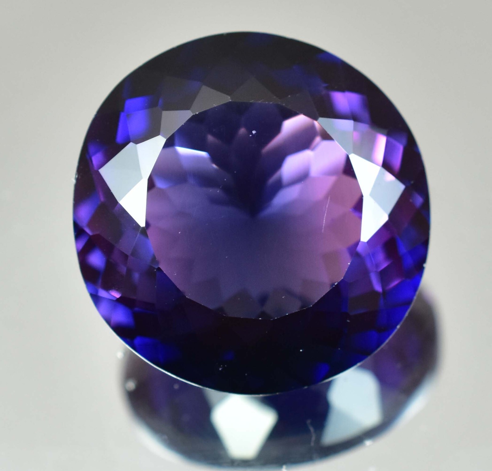 Natural 36.60Ct Boysenberry Sapphire AGL Certified Round Stunning Loose Gemstone