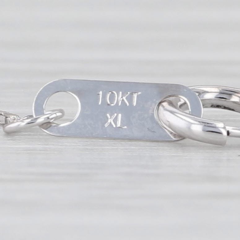 18.25″ 0.5mm Box Chain Necklace 10k White Gold