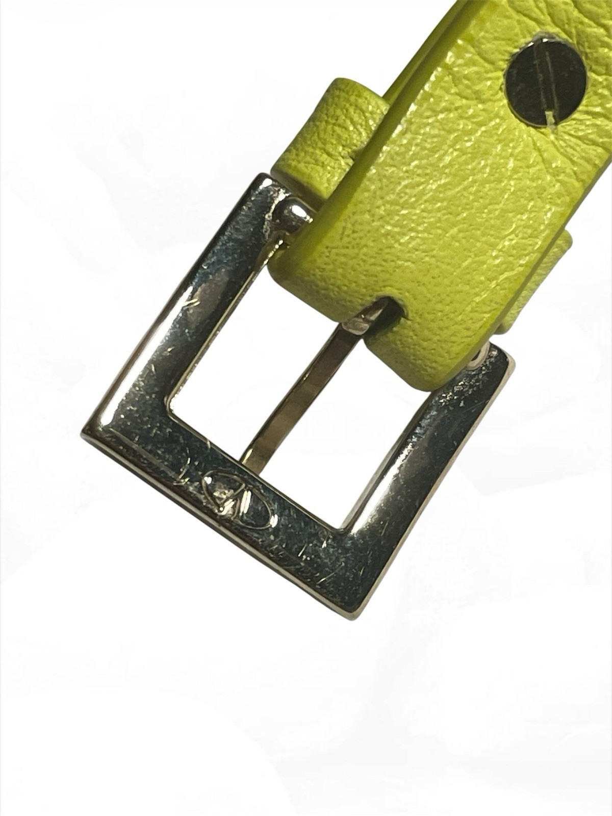 VALENTINO GARAVANI Rockstud Bracelet in Fluorescent Green Leather