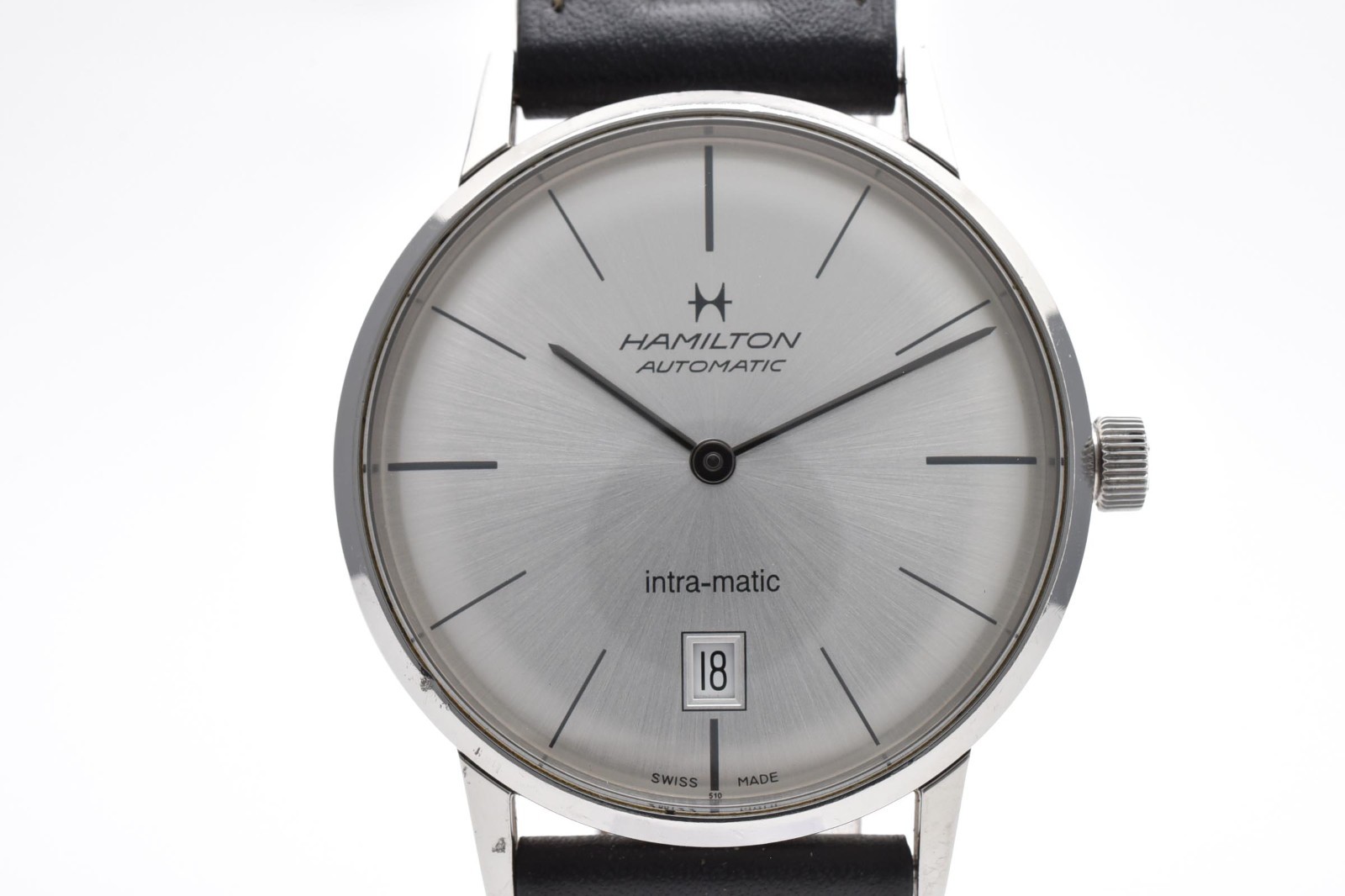 [Exc+5 w/Box] Hamilton Intra-Matic H384551 Silver Dial 21J Automatic Men’s Watch
