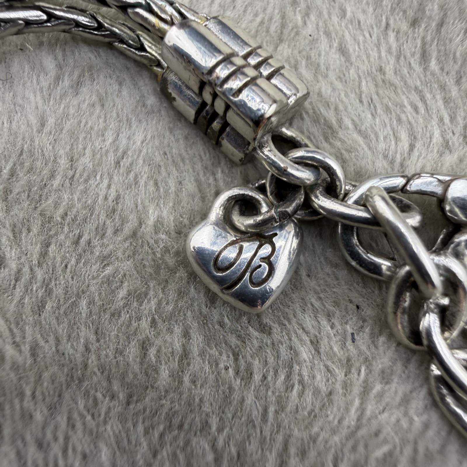 Brighton Necklace Ophelia Multi strand Silver Tone Chain Signed 16”