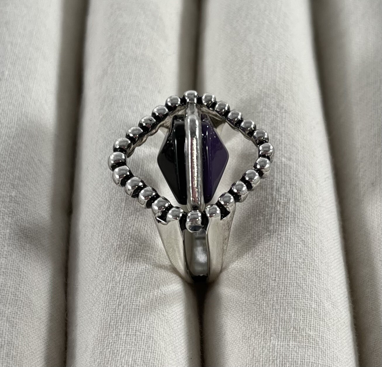 Premier Designs Jewelry – “Cool Concept” Reversible Flip Silver Ring Size 10.5