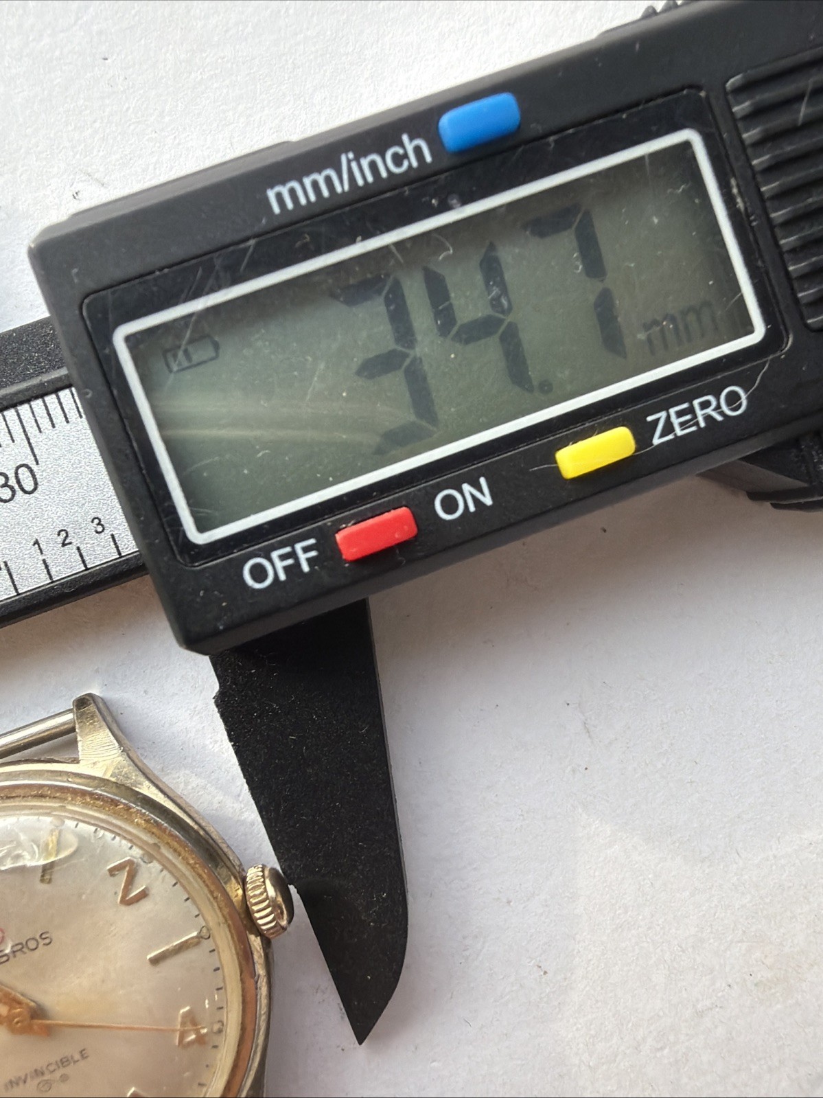 AY99 VTG Mens Helbros Automatic Rare 33mm Mens Watch Parts Repairs As Is**