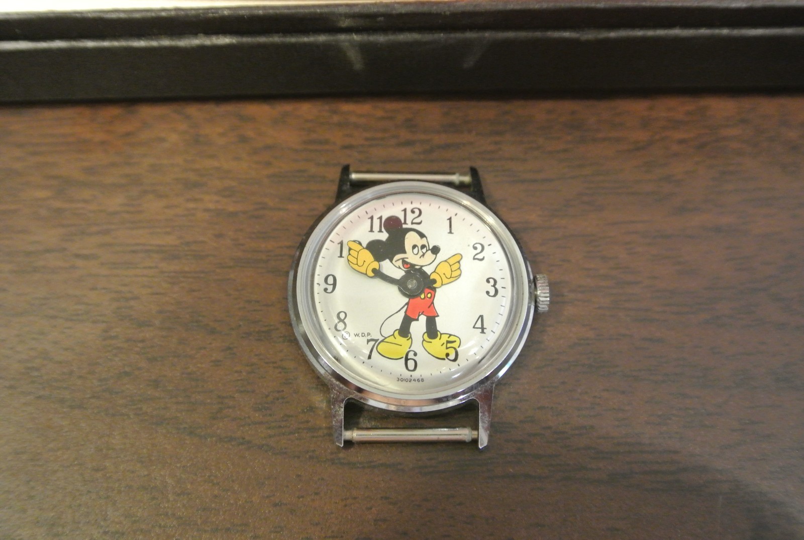 Vintage Mickey Mouse Watch Ingersoll Disney Wind Up Chrome Plated WORKS