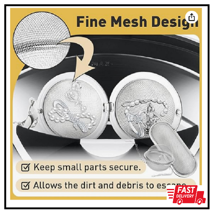Ultrasonic Cleaner Basket – 2Pcs Small Parts Jewelry Cleaning Basket, Ideal f…