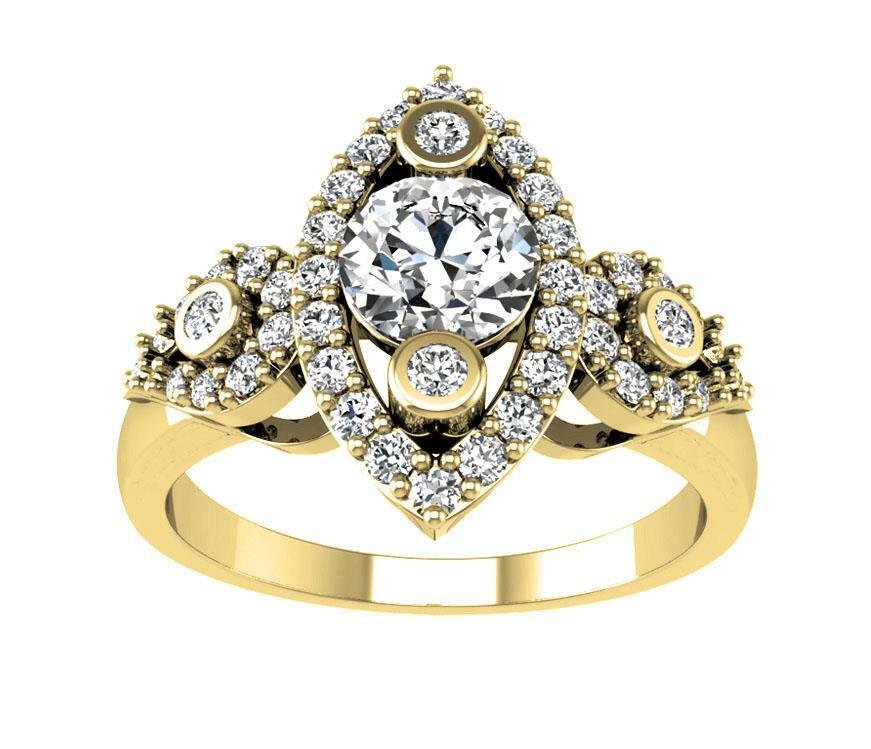 Solitaire Anniversary Ring I1 G 1.00 TCW Natural Round Diamond 14K Yellow Gold