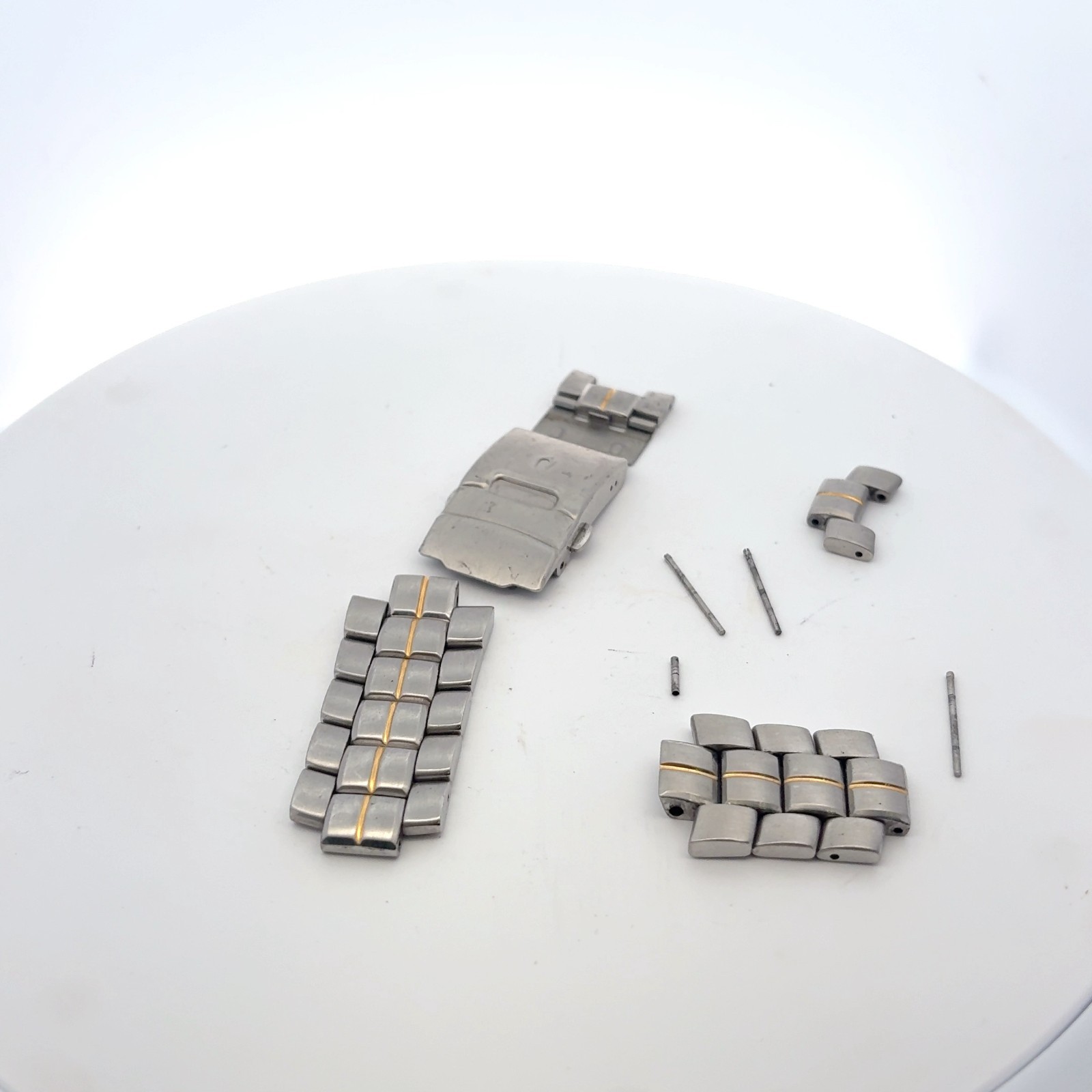 Bulova 98B400 Stainless Steel Two-Tone Gold Watch Band, Clasp and Link Parts