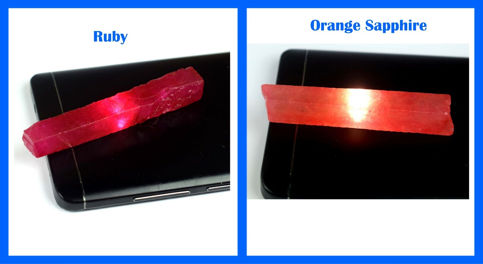120 Ct Natural Ruby & Orange Sapphire Gemstone Slice Rough Pair SQ142 Best Offer