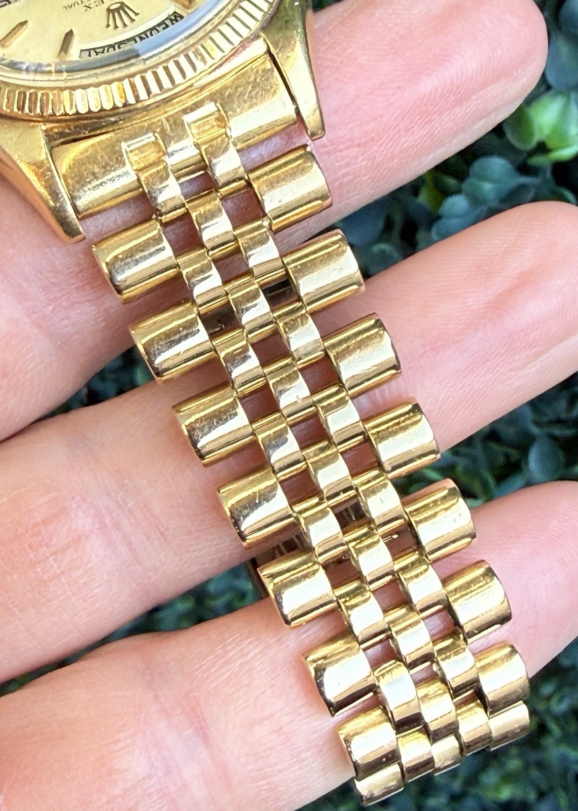 1958 Rolex Day-Date 36mm Watch 6611 18k Gold Jubilee Engraved Fluted President