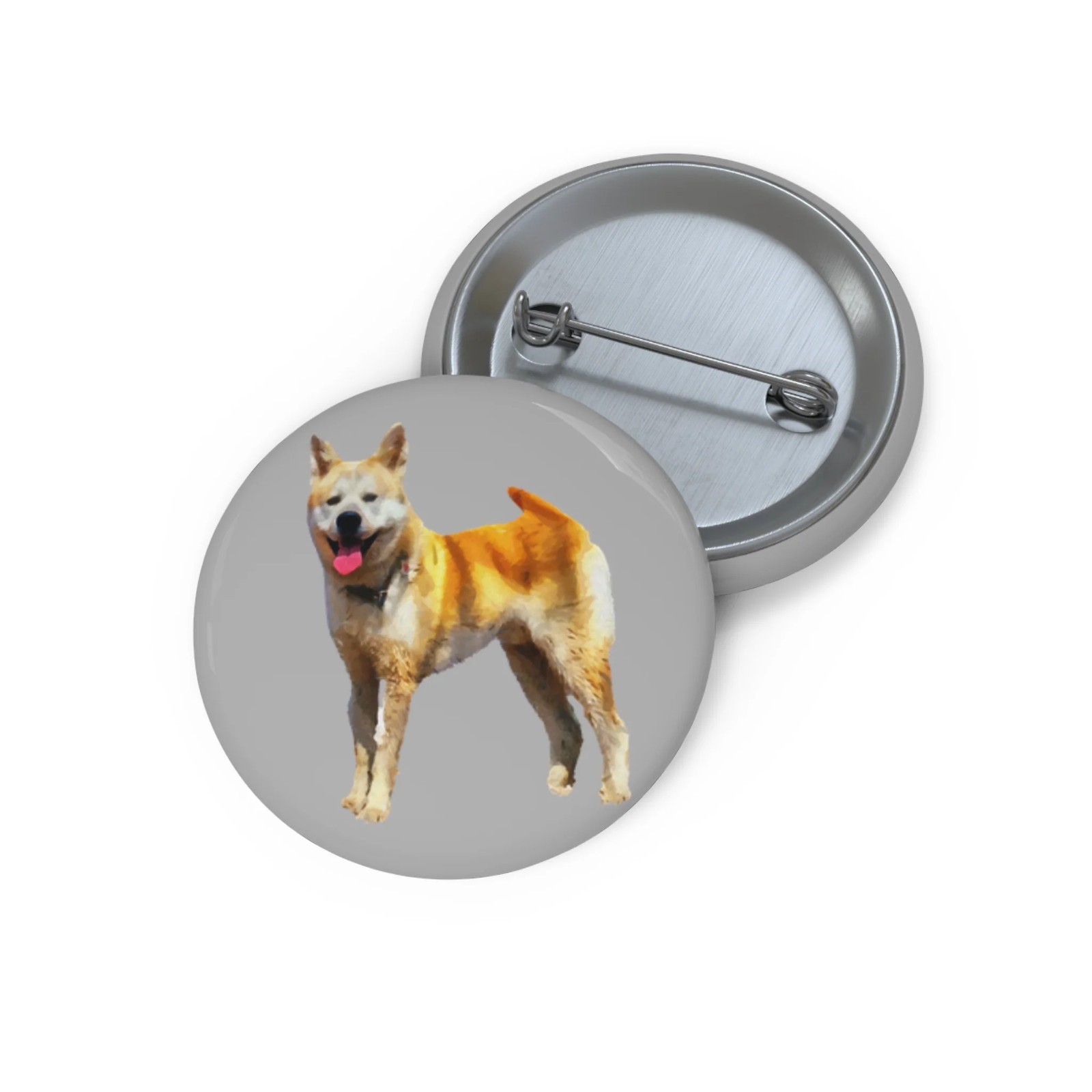 Akita Metal Pinback Buttons – Whimsical Artistry