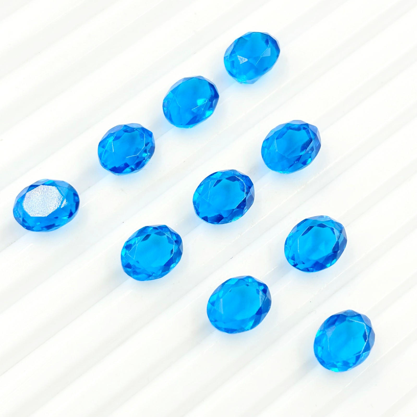 30 Pieces Faceted Blue Topaz Hydro Quartz Gemstone -6x8mm-10x20mm Approx.