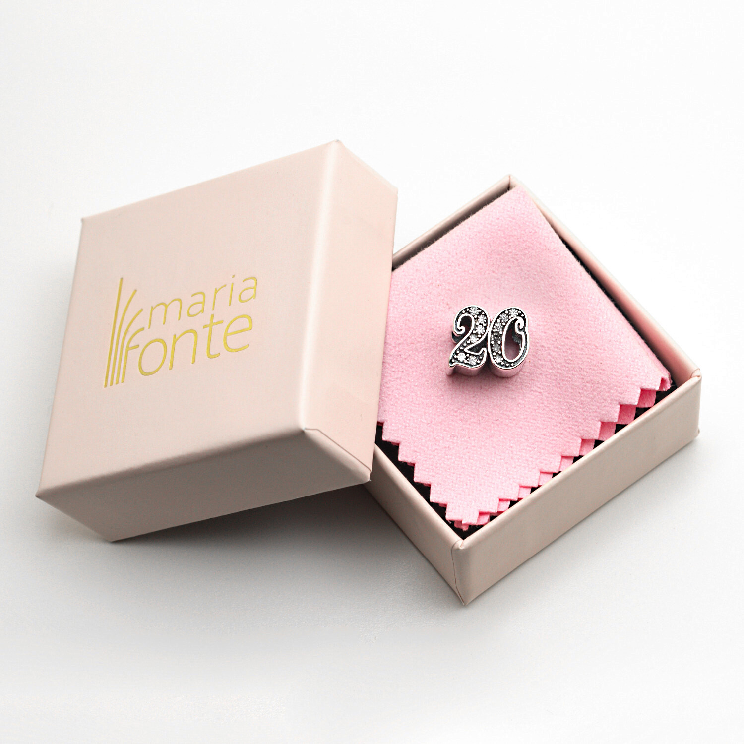 MariaFonte Bead Charm 20th Birthday 925 Sterling Silver Compatible