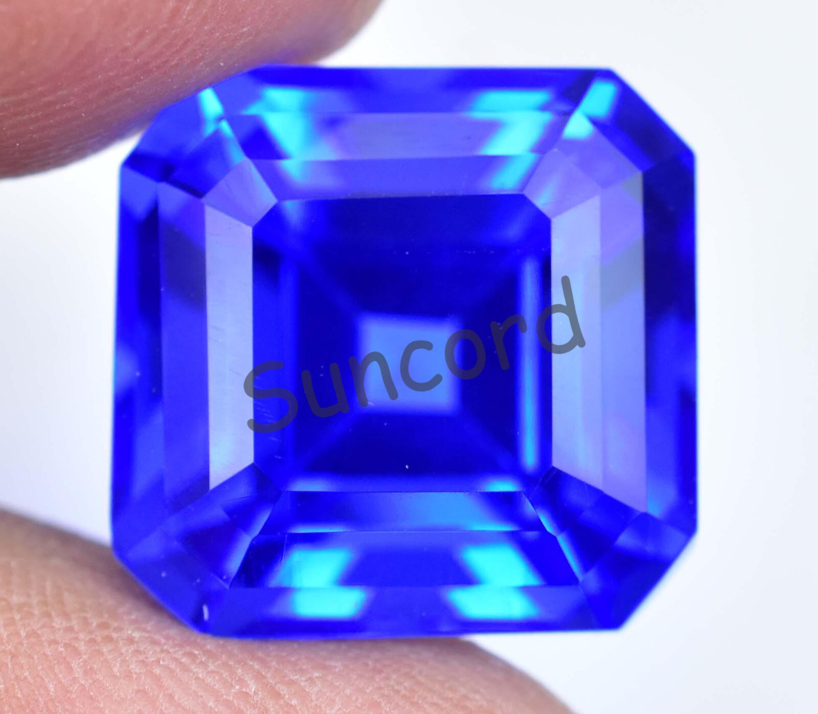 22.65 Ct Natural Rare Lustrous Blue Tanzanite Certified Asscher Loose Gemstone