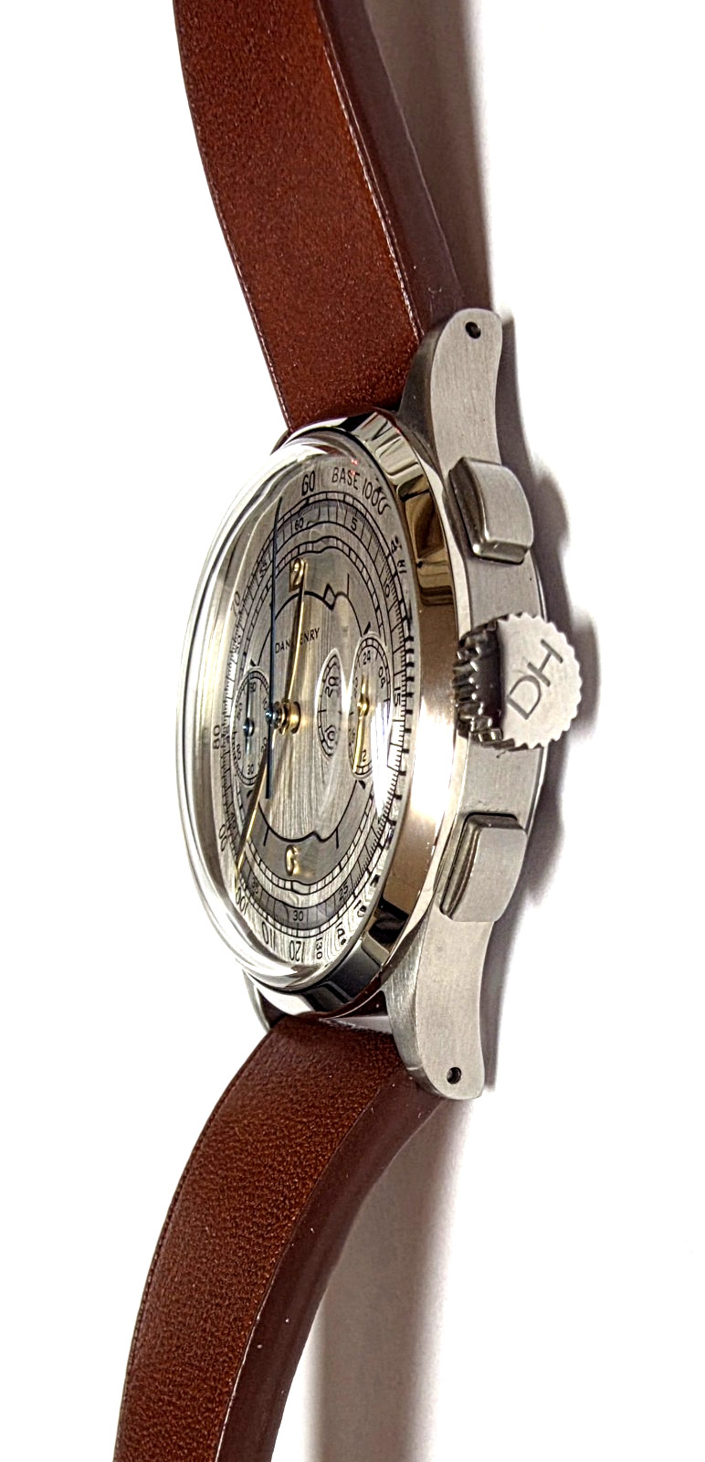 DAN HENRY 1937 Dress Style Silver Dial Date Men Watch Meca-quartz Chronograph