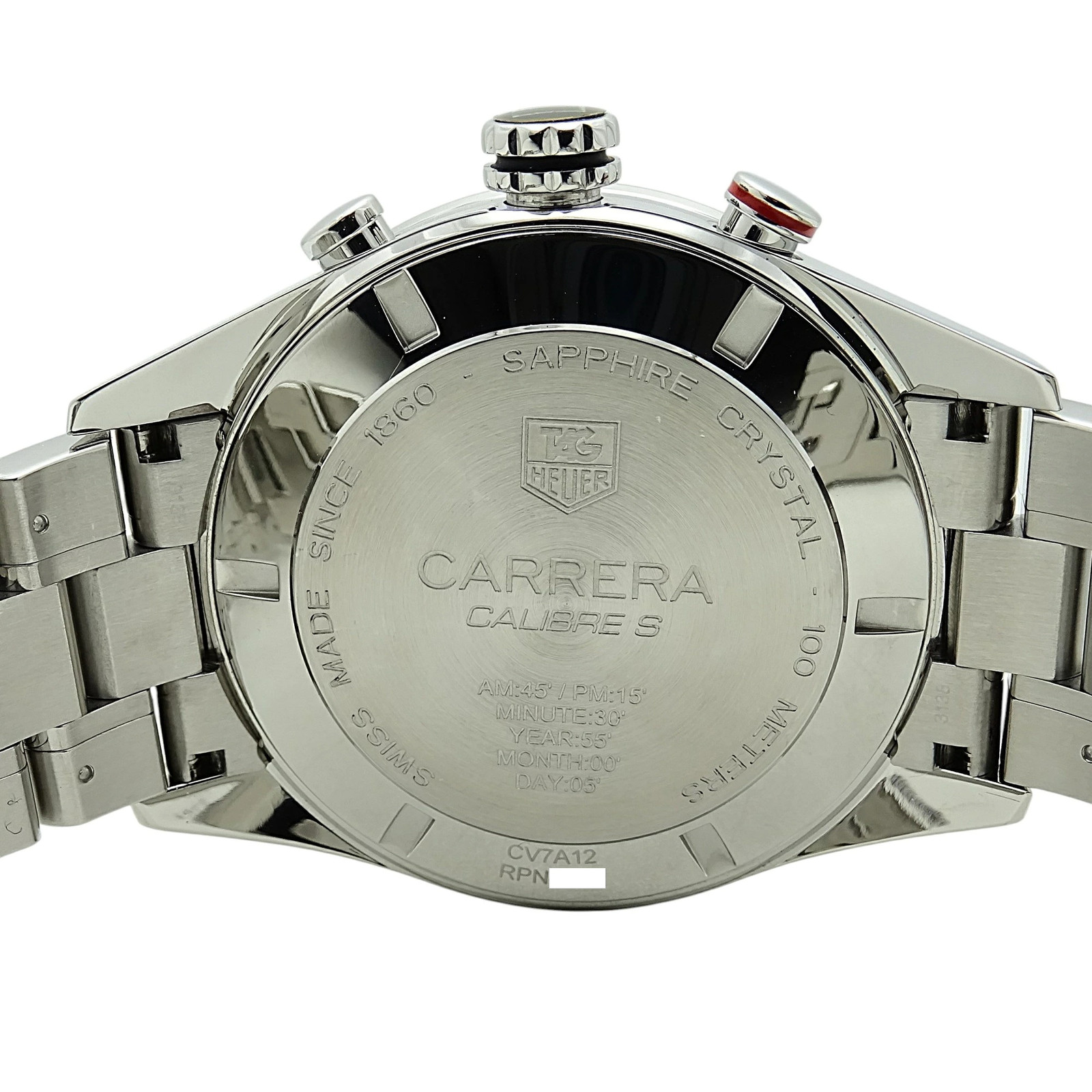 Used TAG HEUER CV7A12.BA0795 Carrera Caliber S date chronograph 43mm Men