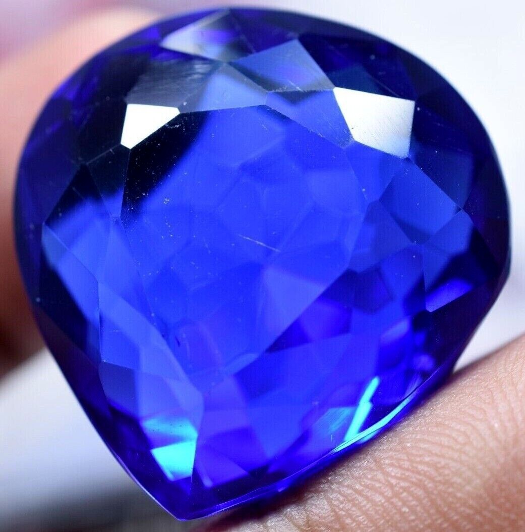 Lab Created 80.85 Ct Violet Blue Tanzanite GGL Certified Sparkling AAA+ Gem