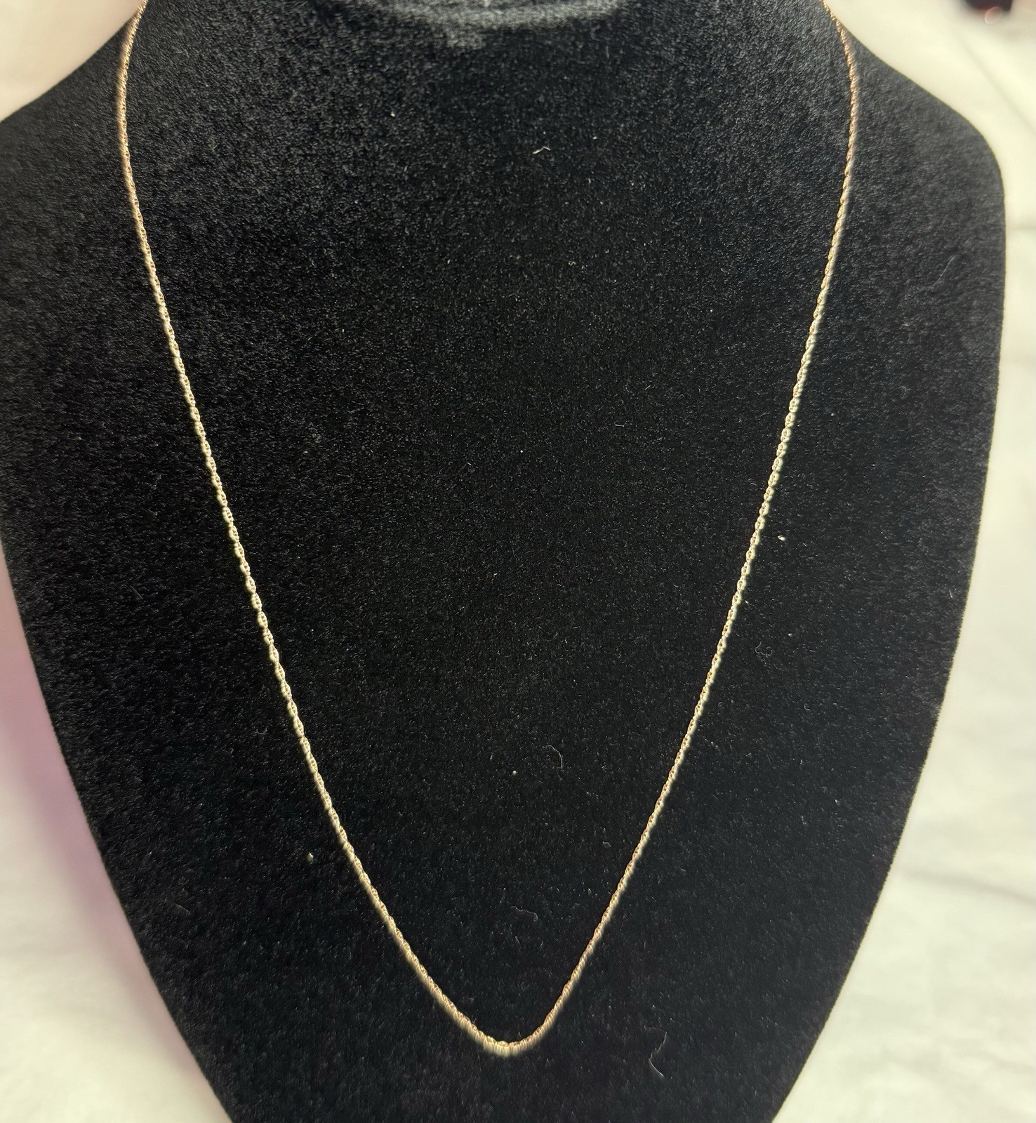 Delicate and Dainty 14k Rose Gold 18” Chain – 0.5g of 14K Gold