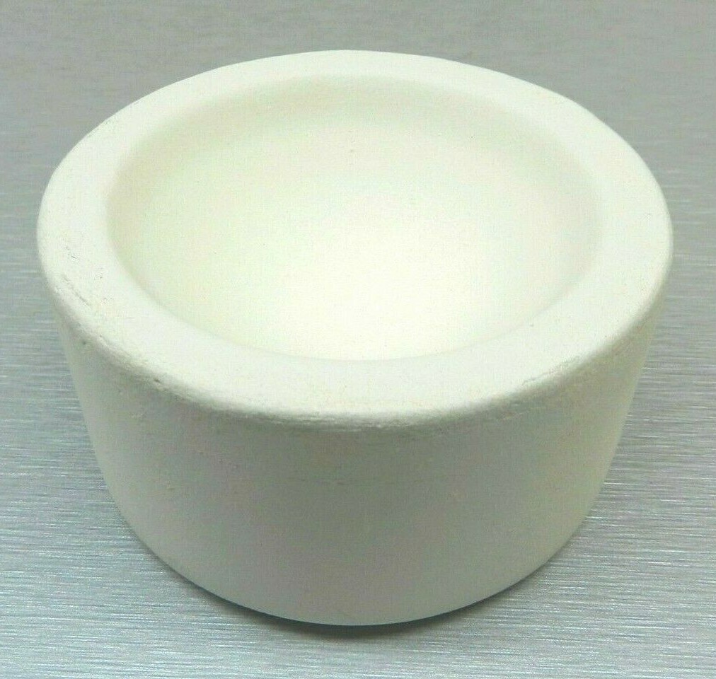 Crucible Dish 7oz Torch Melting Gold Silver Round Cup Ceramic 7 Toz Italy A-1