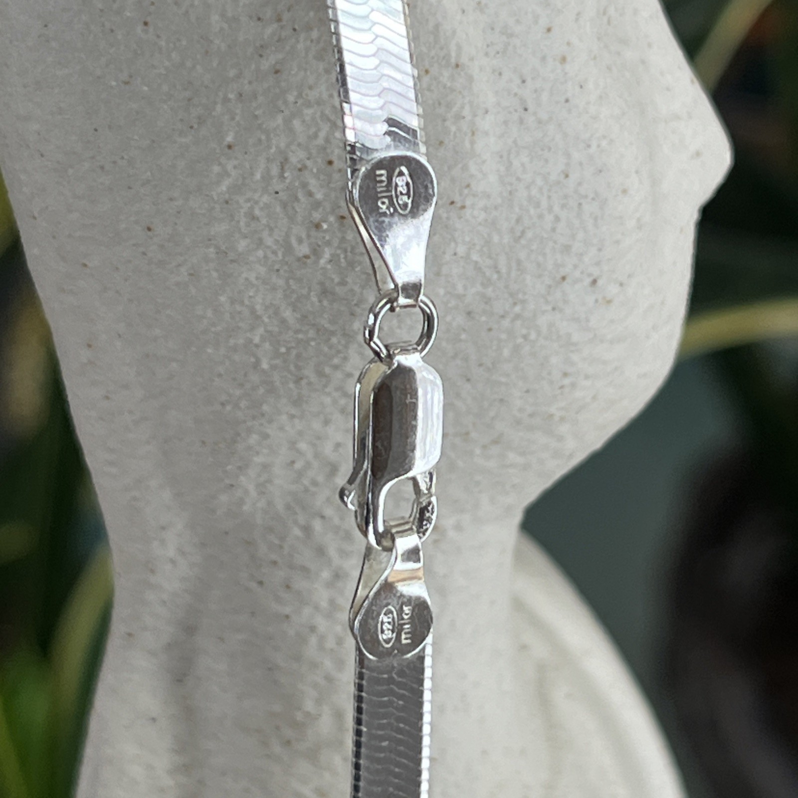 Milor Italy 925 Sterling Silver Herringbone Rare 36” 5mm Necklace 20g; Stunning!