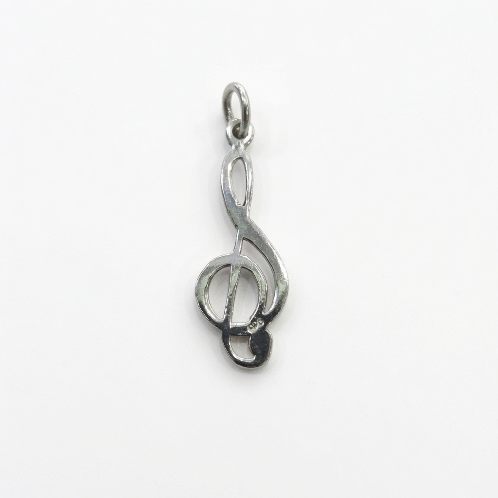 1.4 Gram 925 Sterling Silver Treble Clef Music Note Charm