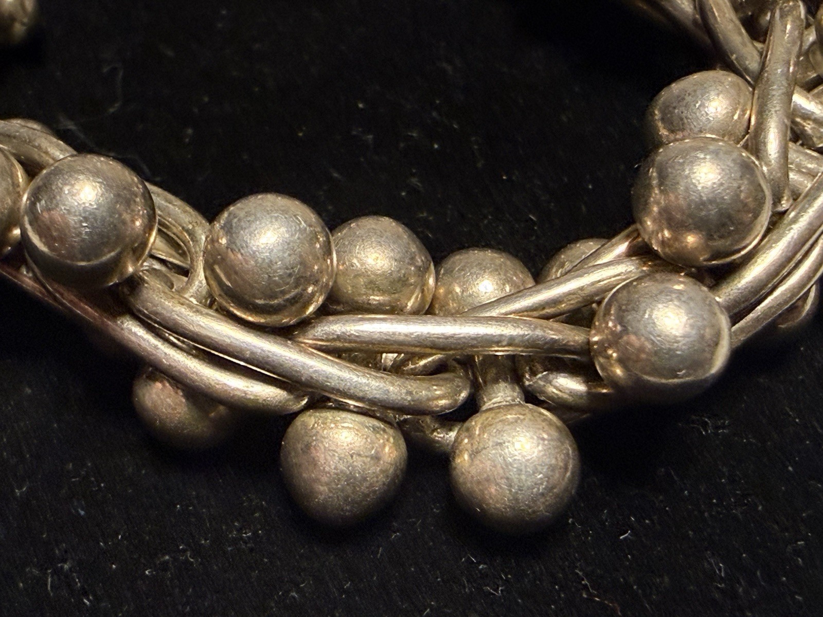 Silpada 925 Sterling Silver DNA Bead Ball Link Toggle Bracelet – Mexico