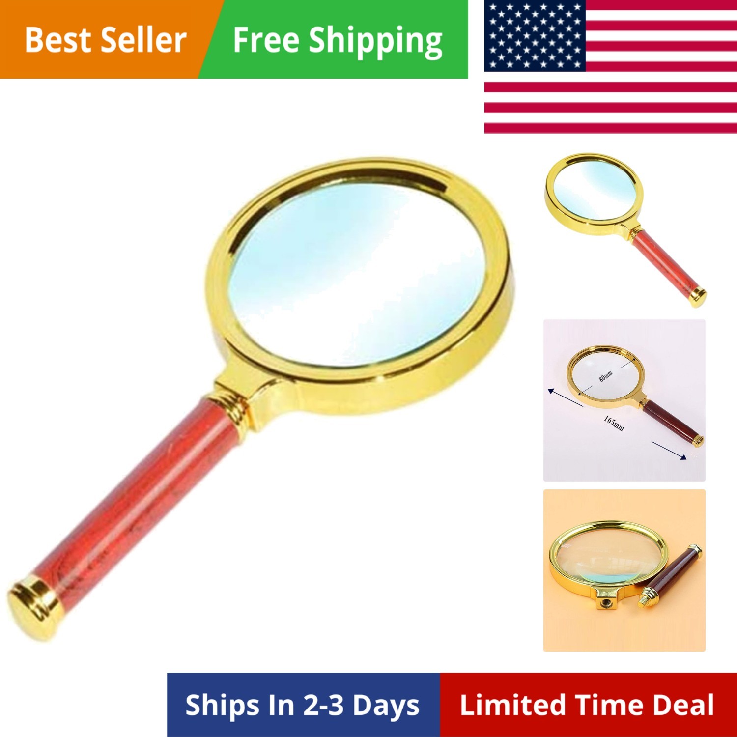 20X HD Handheld Magnifying Glass for Reading – Ideal for All Ages